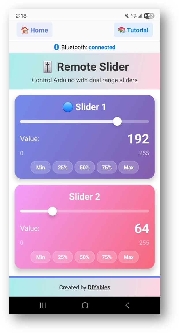DIYables Bluetooth STEM Education app screenshot 5