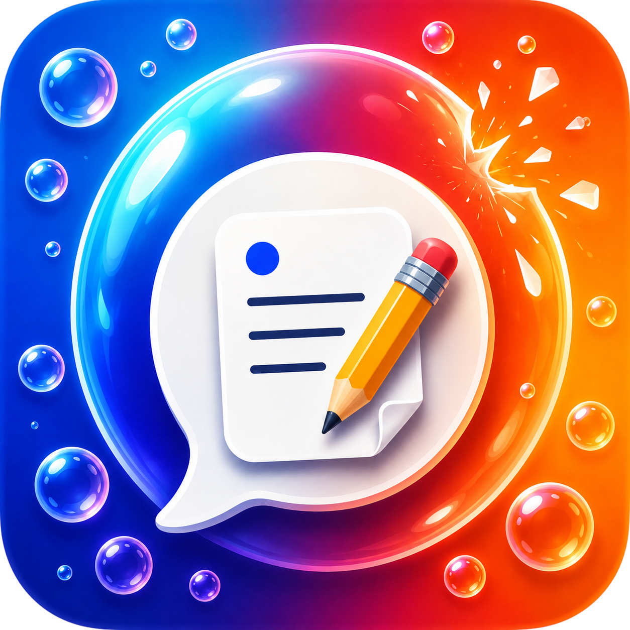 Bubble Note Productivity app icon for Android & iOS