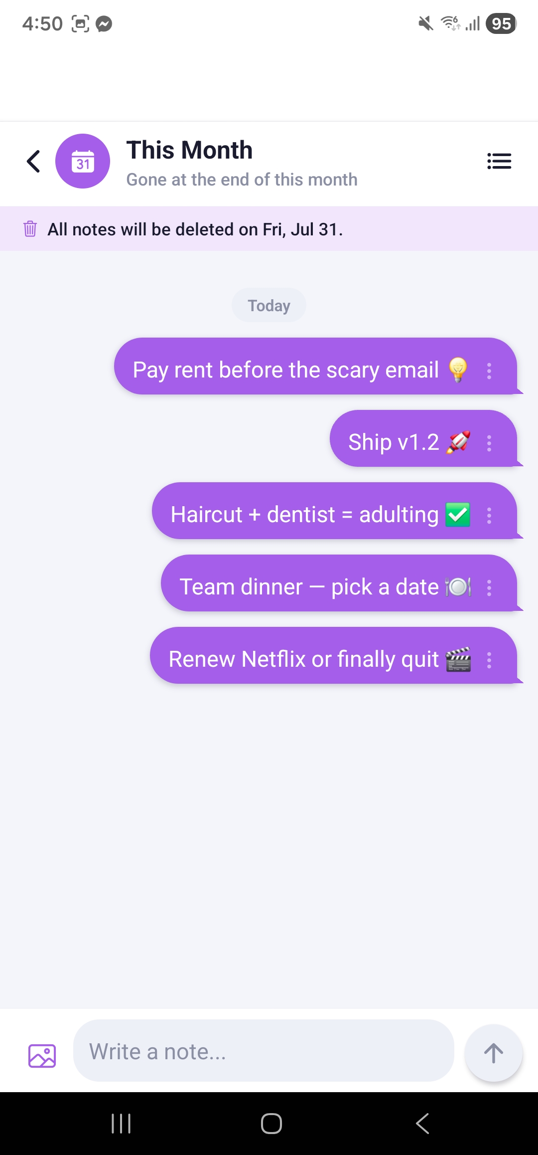 Bubble Note Productivity app screenshot 3