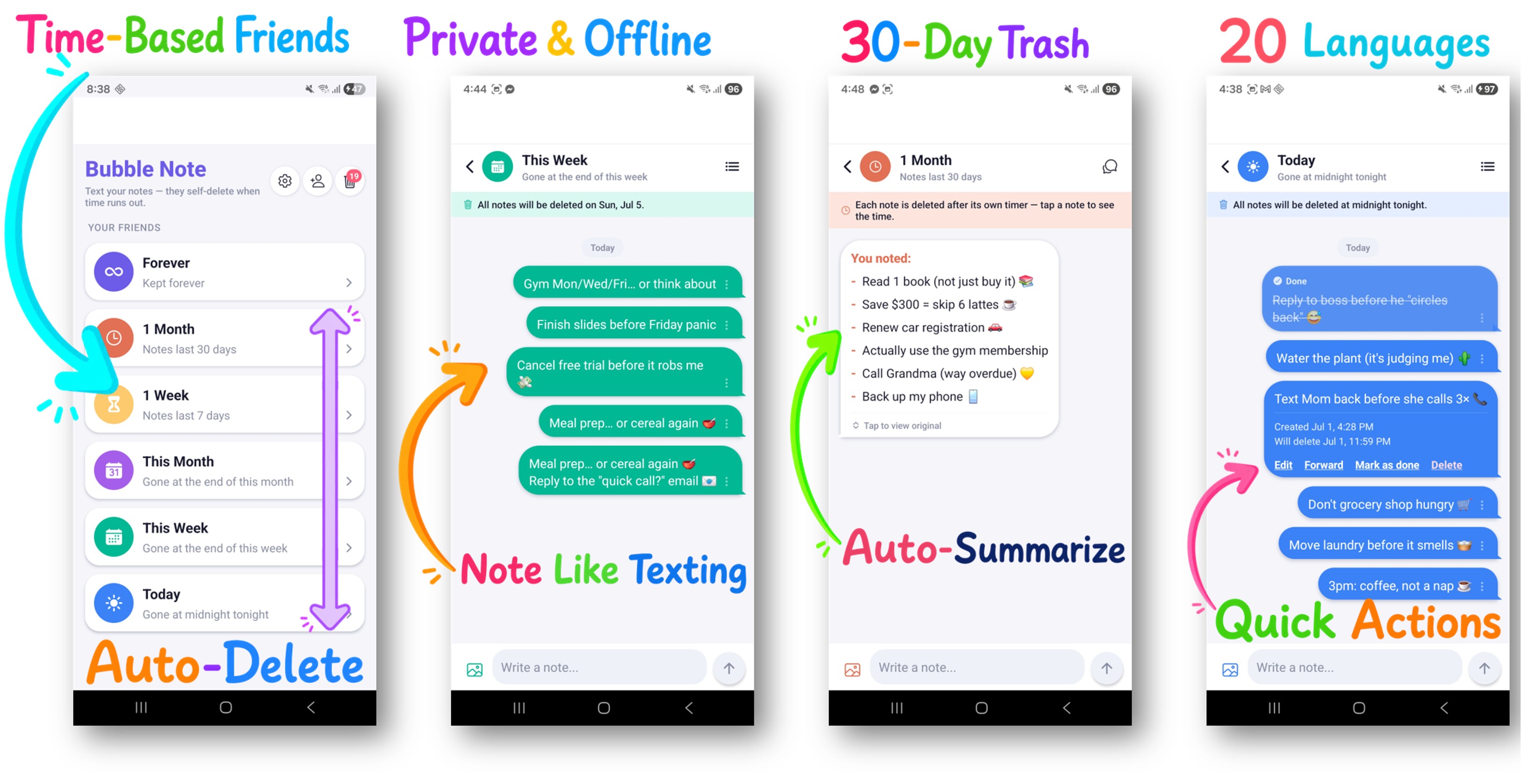Bubble Note — Productivity app