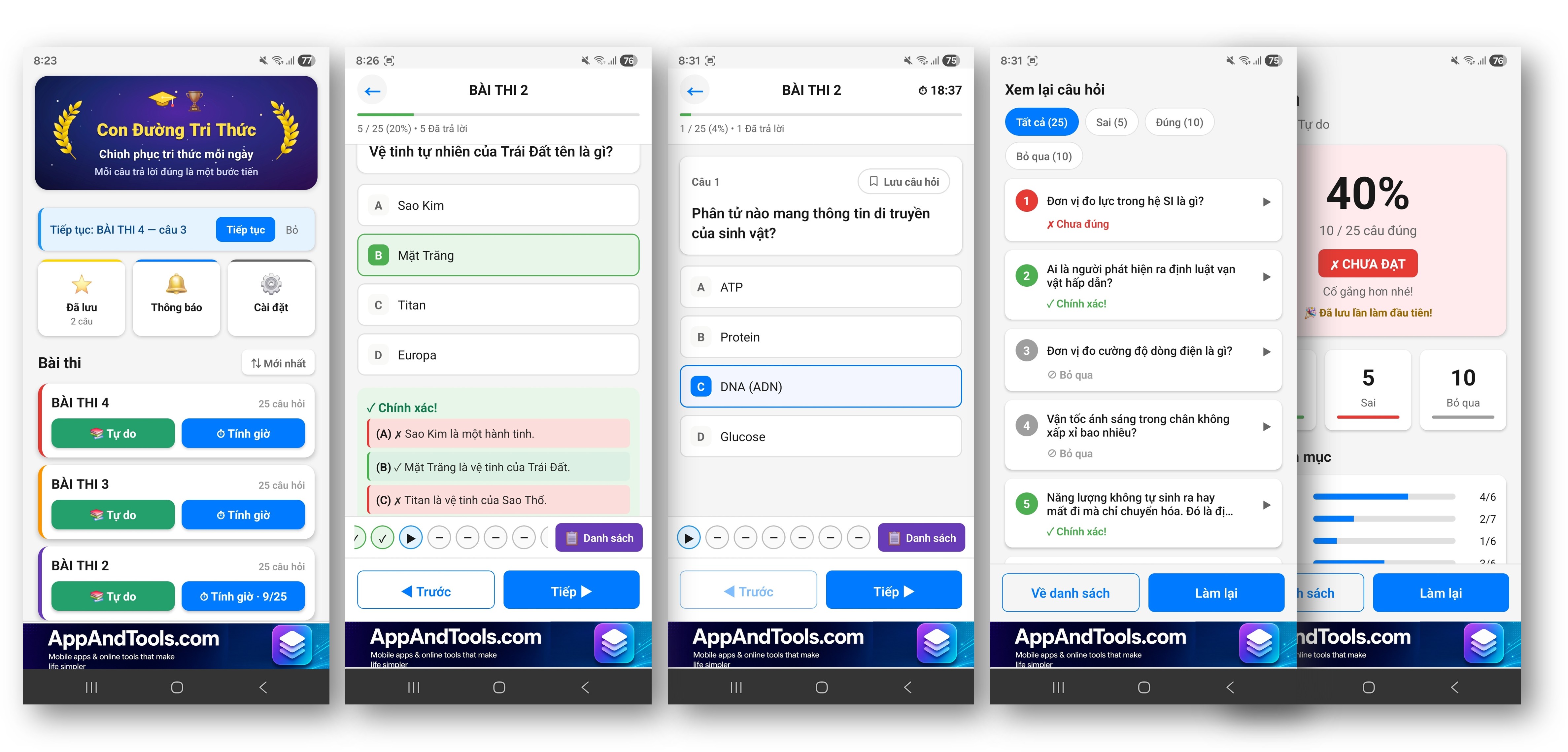 Con Đường Tri Thức — Education app