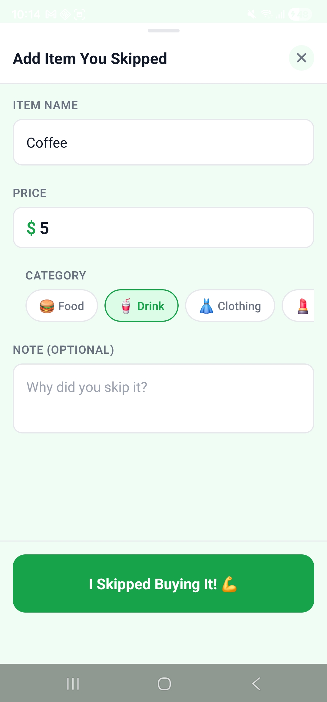 Didn't Buy Finance app screenshot 3